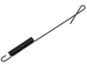 Resorte para comando de acelerador. Universal con enganche largo